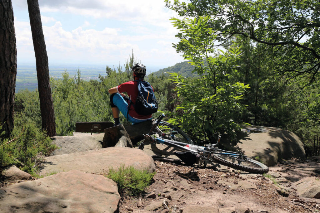 Mountain Bike Aussicht auf den Bayerischen Wald